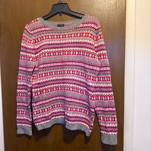 Talbots pink 70/30 nylon Lambswool blend sweater size Med women’s 
Valentines